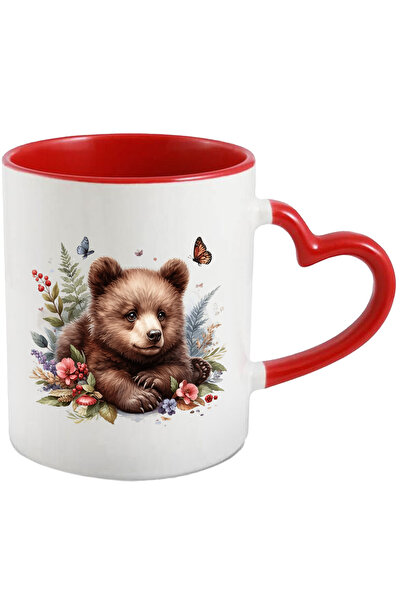 StoryGift Romania Cana Cu Un Pui De Urs Brun | Ilustratie | Natura | Flori De...