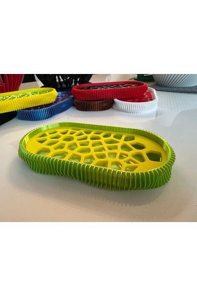 OEM 3D Soap Dish, Wave Model, Lime / Yellow