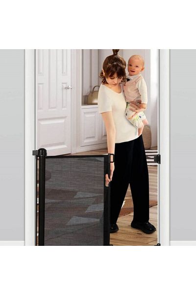 Empria Poarta De Siguranta Retractabila Extra Lunga, 180 Cm, Negru
