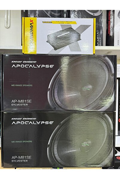 Apocalpyse AP-M81SE 20CM İKİ TAKIM MİDRANGE 4 KANALLI ANFİ 4X125RMS 2 OHMDA 4X185RMS