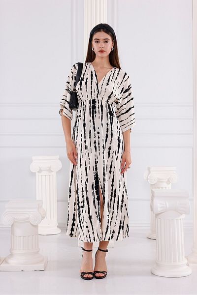 Pulli Collection Διπλό - Φόρεμα με μανίκια νυχτερίδας Ecru