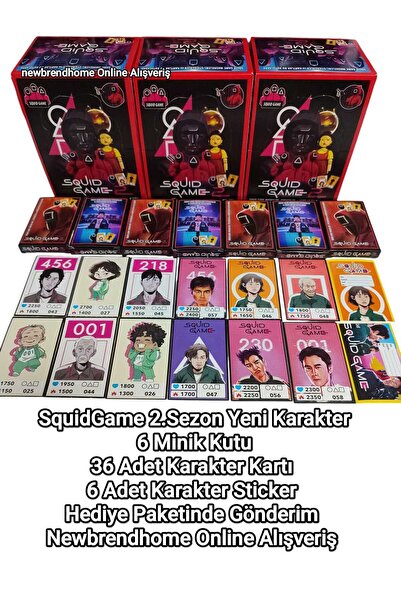 Emrah Gültekin Zidao Squidgame2 (6 صناديق صغيرة تحتوي على 36 قطعة من بطاقات ا...