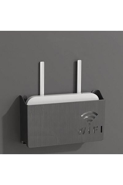 CRACOS Mask-type Wall Shelf for Wi-fi Router, , Adhesive Tape Mounting, 14.6x24.8x5.8cm