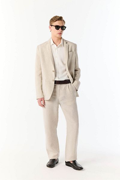 Mudo Straight Fit Linen Pants