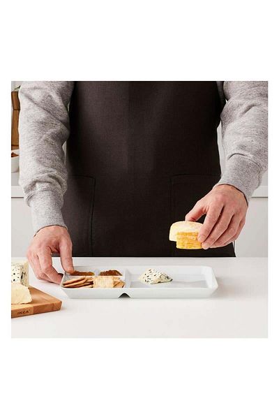 IKEA 365+Compartment Plate White 31X19 cm
