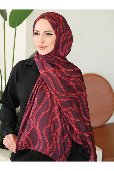 efdal şal eşarp Lyra Pattern Imported Cotton Shawl