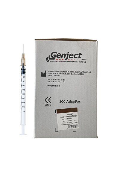 Genject - 1 ML 3P 26G 0.45X13 MM İNSLİN ENJEKTÖRÜ - 500 ADET