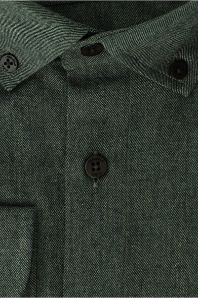 Abdullah Kiğılı Великий розмір, довгі рукави, бавовняна сорочка з ґудзиками та коміром-стійкою