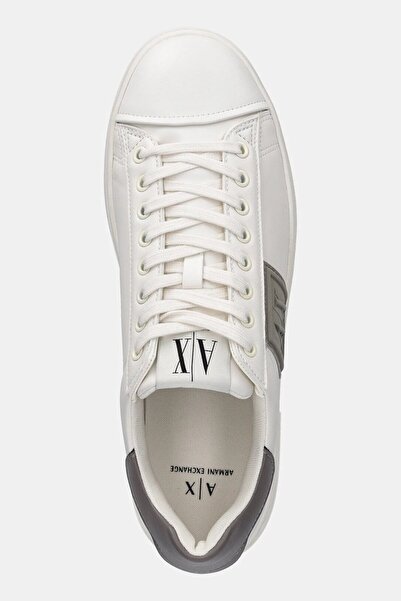 Armani Exchange Erkek Rahat Düz Taban AX Logolu Beyaz Sneaker XUX252 XV805-U643