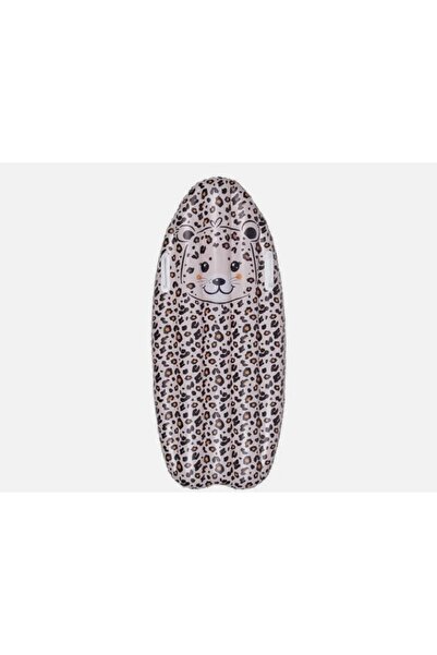 Swim Essentials Beige Leopard Surfboard Tutacaklı Şişme Deniz ve Havuz Yatağı...