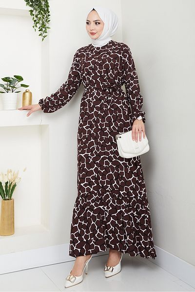 Bestenur Φόρεμα Lessa Woven Viscose 1475 - Bitter Brown
