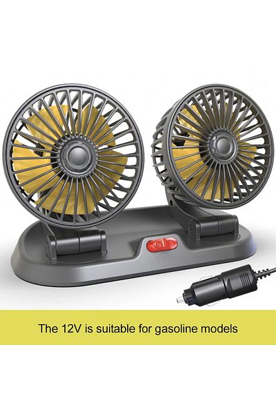 Choice 12v 5v 12v 24v Car Fan Cooling Car Fan Dual Head Usb Car Fan 2 Speeds Adjustable Auto Cooler Air Fan