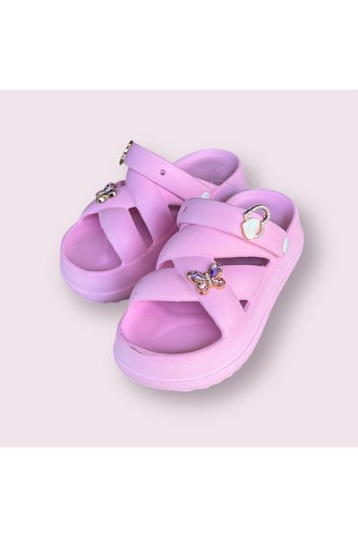 Sonimix Girl Child Stone Light Orthopedic Sole High Slippers Sandals