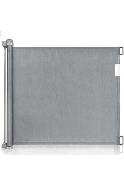 Empria Poartă de siguranță pentru câini, pisici, copii, protecție scări și uși, dimensiune reglabilă, 140 cm, Gri