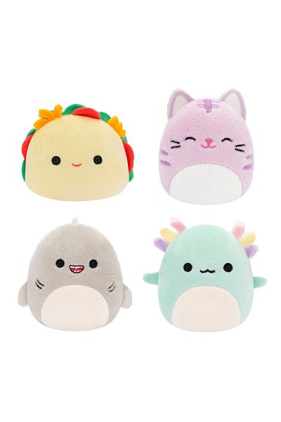 Squishmallows Set 4 squishy Micromallows Squishmallows, 6cm, Multicolor