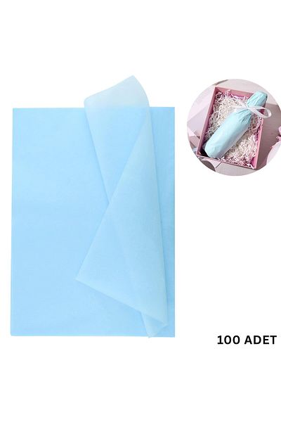 roco paper Light Blue Pelur Paper, Transparent Paper for Gift, Flower Packaging Packaging and Handicraft, 20X30Cm, a