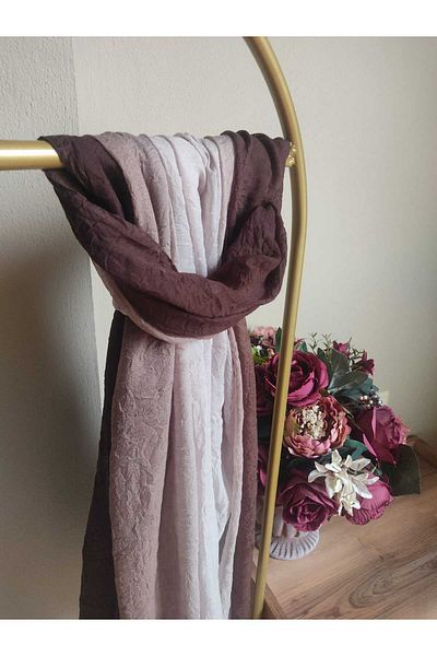 JAWEL ŞAL Jawel Double Color Comfort Shawl Light Brown-Beige-Khaki