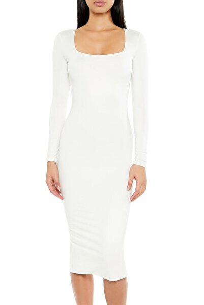 Forever 21 Kare Yaka Midi Elbise