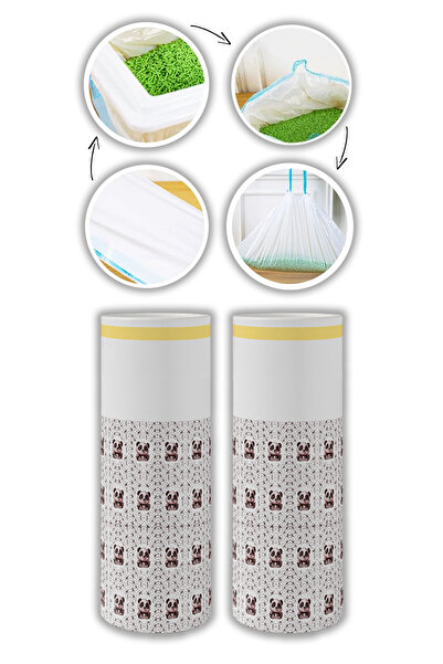 ROSIE Kedi Kumu Torbası, Poşeti, 85x50cm, 7' li 12 Rulo