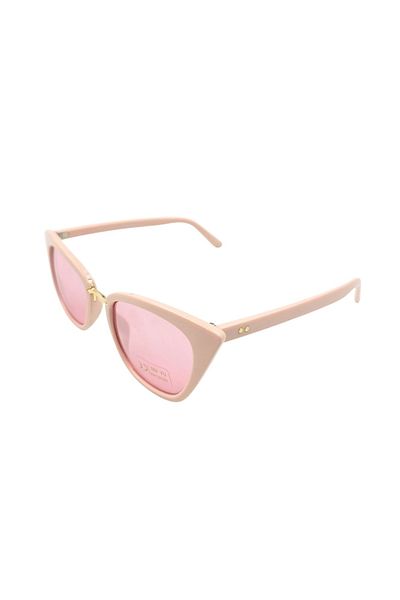 Tiara Ochelari de soare, femei, Tiara, roz pudrat mat cu detalii aurii, formă cat-eye, protecție UV 400