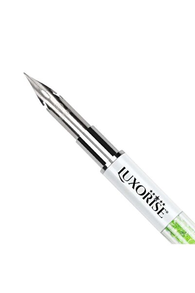 LUXORISE Στυλό νυχιών με στυλό και 5 δείκτες, κρυστάλλινο πράσινο