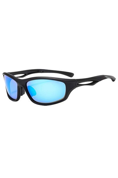 SKYDDAR INNOVATION Cycling And Outdoor Sports Glasses, Polarized, Pc Frame, Unisex - Black Blue
