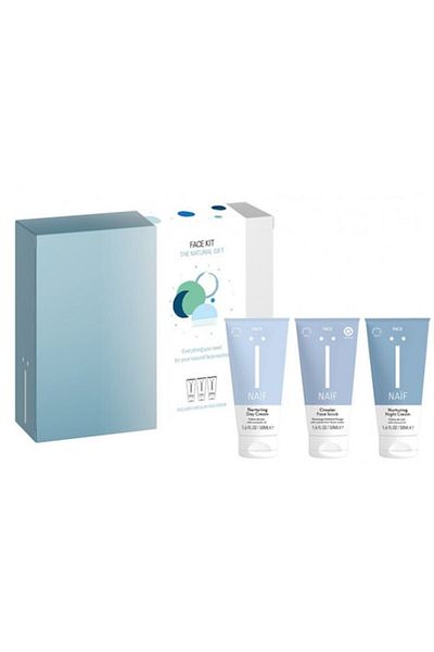 Naif Set cadou pentru îngrijirea pielii, 3 produse, Normal, Hidratant, Exfoliant