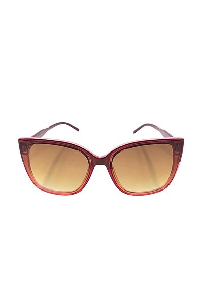 Tiara Ochelari de soare, femei, Tiara, roșu rubin, formă cat-eye cu margini rotunjite, protecție UV 400