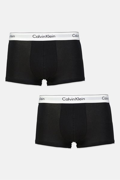 Calvin Klein Men 2 Pieces Brand Logo Trunks, Black And White