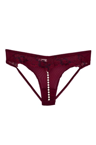 Zena Women's Front Laced Beaded Elastic Fancy Panties 7023 Bgl-St04366