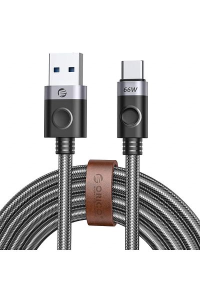 Orico Cablu USB A la USB tip C, cupru/nailon, negru, 50 cm