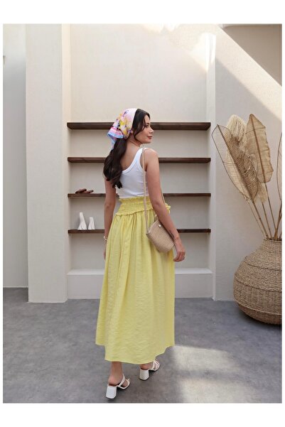 ESRAHELVACI Waist Gathered Maxi Skirt