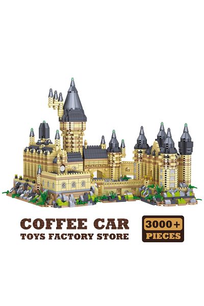 Choice Over 3000pcs Creative Magic School Model Diamond Bricks Sets Medieval Castle Moc Building Blocks Diy