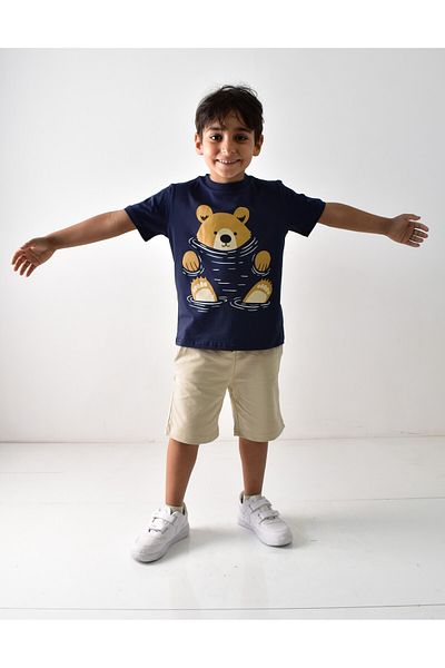 Banadamoda Boy's Printed T-shirt Shorts Set