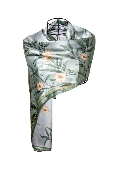 CASHMERE AND SİLK MAWLANA (53X173) Pure Silk Shawl