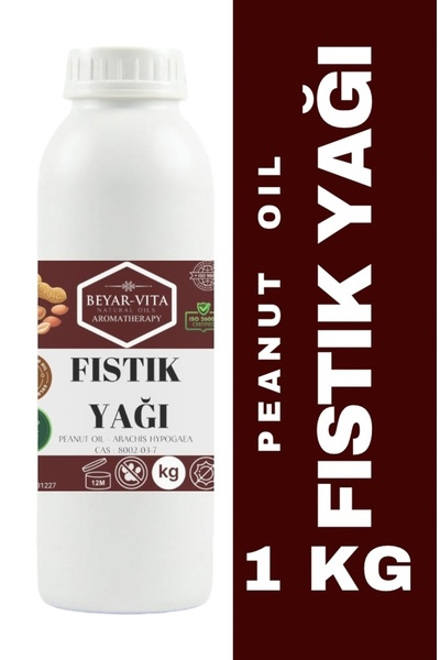 BEYARVİTA Fıstık yağı 1 KG, peanut oil , yer fıstığı yağı