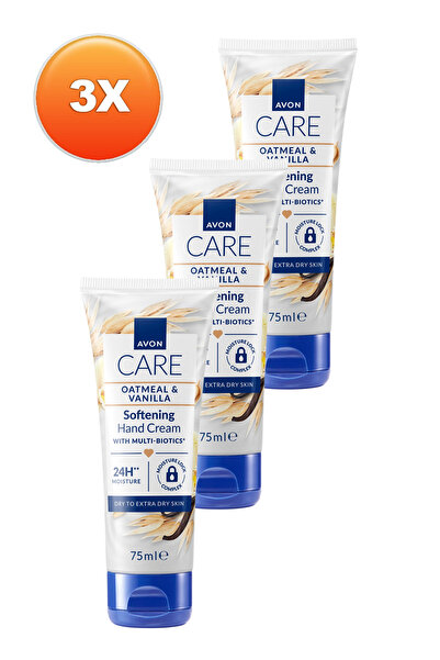 AVON Care Vanilya Içeren E Vitaminli Kuru Ciltler İçin El Kremi 75 Ml. Üçlü Set