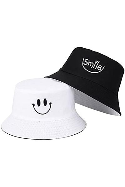 TECOS Unisex Reversible Hat, , White/black, Cotton/polyester, Universal Size