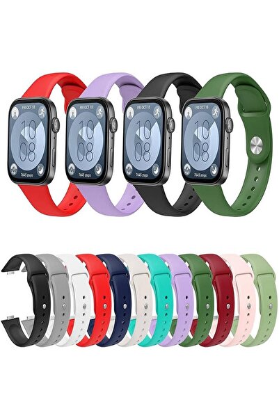 redmud teknoloji Huawei Watch Fit 4 Pro / Fit 4 / Fit 3 Ile Uyumlu Soft Spor Klasik Terletmeyen Silikon Kayış Kordon