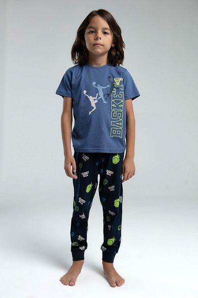 Rolypoly Roly Poly 3530 Waiter Boy's Crew Neck Set de pijamale cu mâneci scurte