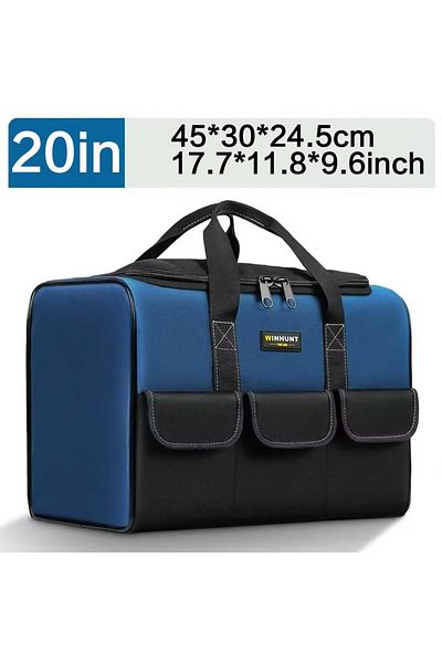 Choice L ( 20in ) Mouth Heavy Duty Tool Bag With Reinforced Bottom Multi Compartment Storage Large Capacity