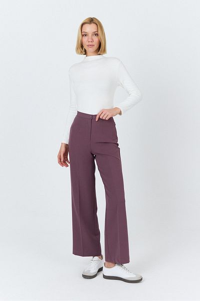 macharel jeans Women's New Season High Waist Classic Plum Fabric Trousers