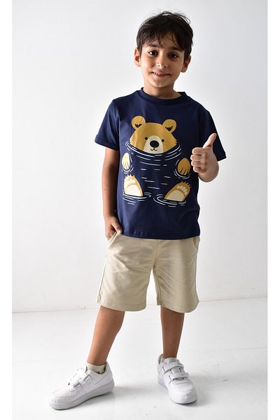 Banadamoda Boy's Printed T-shirt Shorts Set