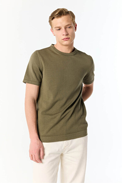 Mudo سترة تريكو بياقة دائرية وأكمام قصيرة