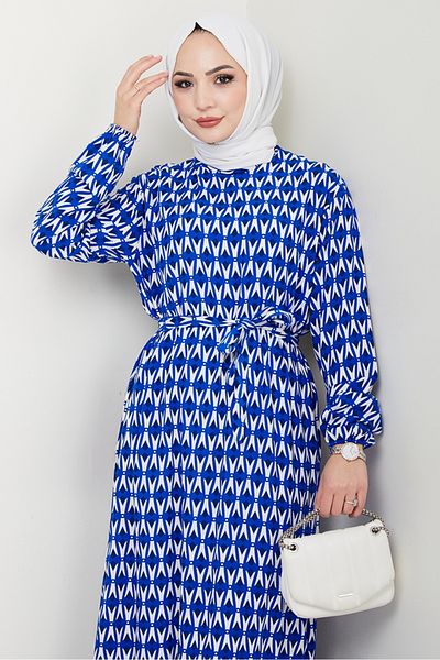 Bestenur Φόρεμα Arsels Woven Viscose 1474 - Indigo