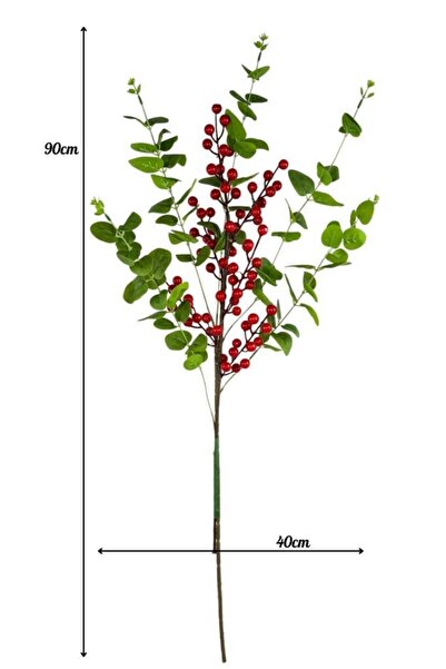 Nettenevime Yapay Çiçek Okaliptus ve Kokina 90cm Uzun Dal
