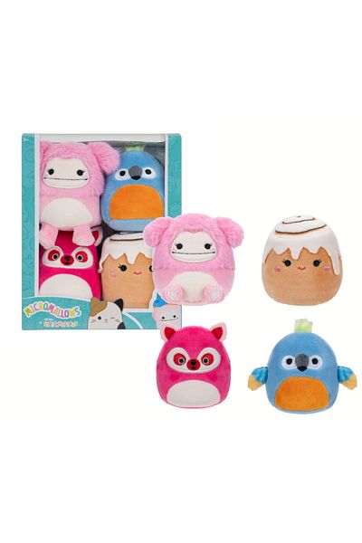 Squishmallows Set 4 squishy Micromallows Squishmallows, 6cm, multicolor
