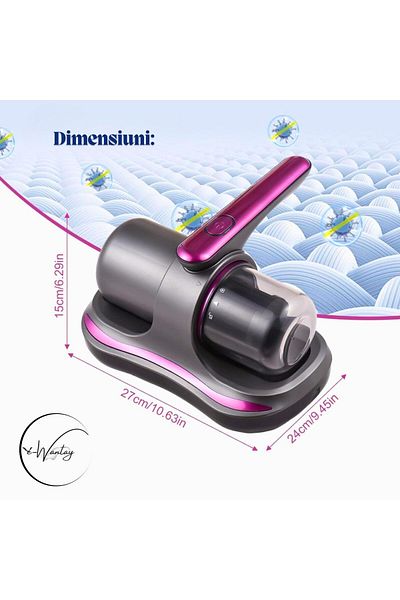 e-Wantay Vacuum Cleaner ® 2in1, 8000pa, Eliminates Dust Mites-uv, Hepa, Portable, mattress/carpet, Bagless, 250ml
