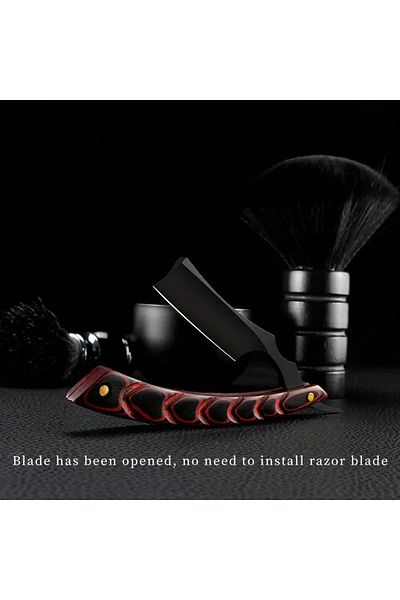 Choice Black Men's Premium Stainless Steel Straight Razor Professional Perfect Shave Barber Manual Shaving