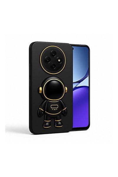 SKYDDAR INNOVATION Case For Oppo Reno12 F, Astronaut Kickstand, Black